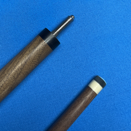 Pool cue made from walnut.